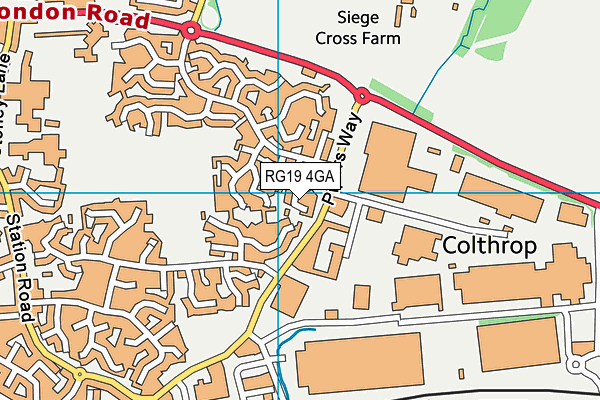 RG19 4GA map - OS VectorMap District (Ordnance Survey)