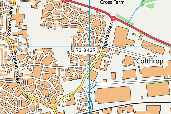 RG19 4GR map - OS VectorMap District (Ordnance Survey)