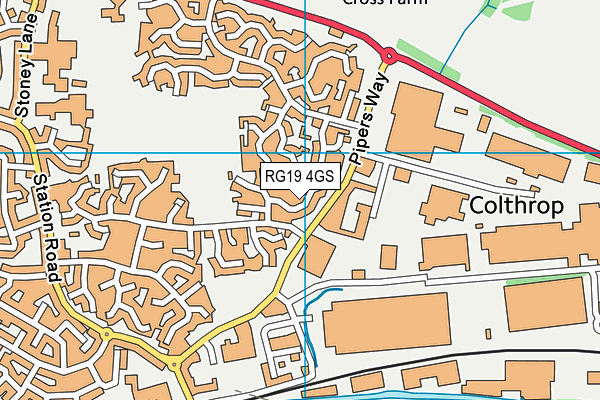 RG19 4GS map - OS VectorMap District (Ordnance Survey)
