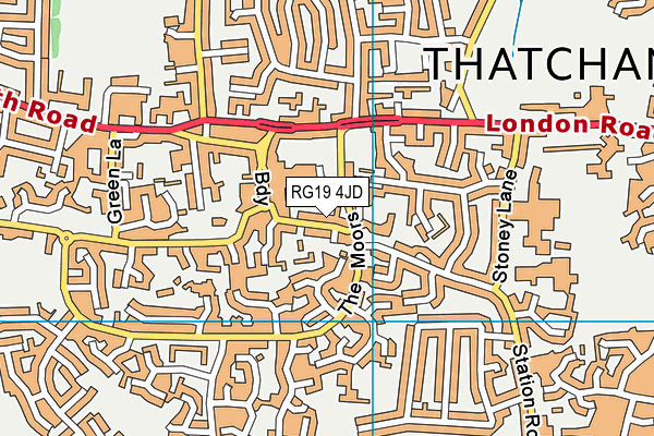 RG19 4JD map - OS VectorMap District (Ordnance Survey)