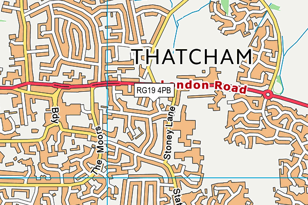 RG19 4PB map - OS VectorMap District (Ordnance Survey)