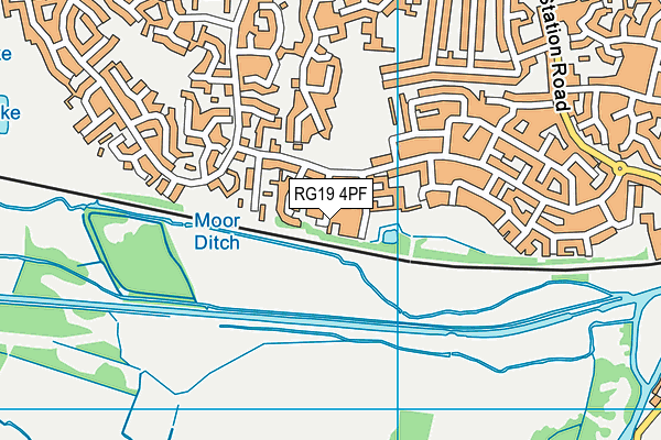 RG19 4PF map - OS VectorMap District (Ordnance Survey)