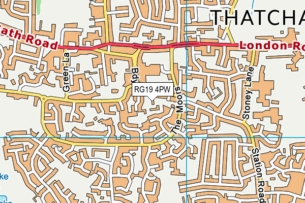 RG19 4PW map - OS VectorMap District (Ordnance Survey)