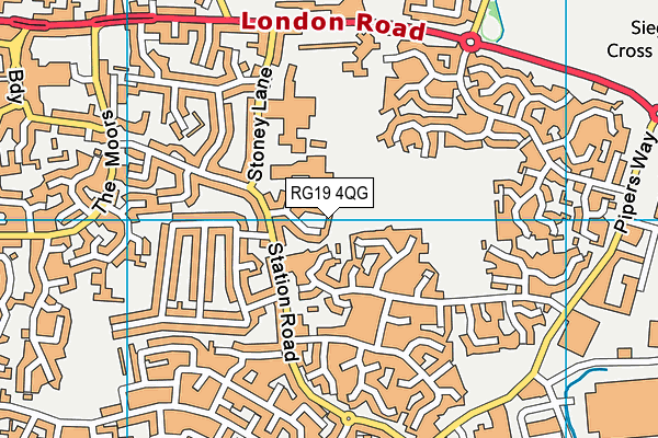 RG19 4QG map - OS VectorMap District (Ordnance Survey)