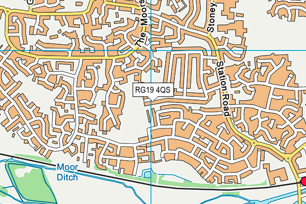 RG19 4QS map - OS VectorMap District (Ordnance Survey)