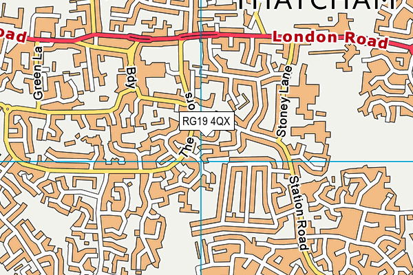 RG19 4QX map - OS VectorMap District (Ordnance Survey)
