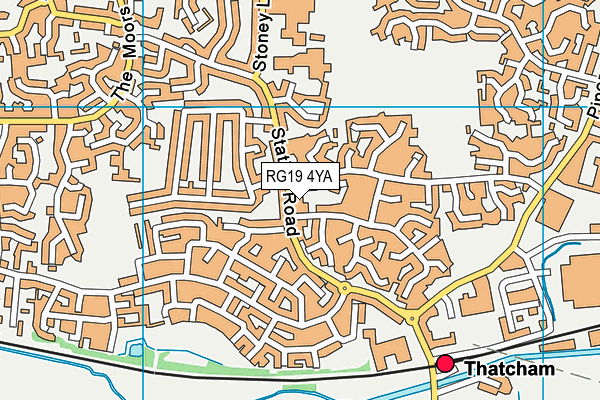 RG19 4YA map - OS VectorMap District (Ordnance Survey)