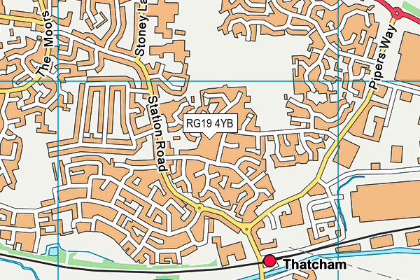 RG19 4YB map - OS VectorMap District (Ordnance Survey)