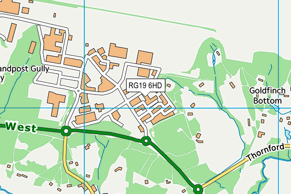 RG19 6HD map - OS VectorMap District (Ordnance Survey)