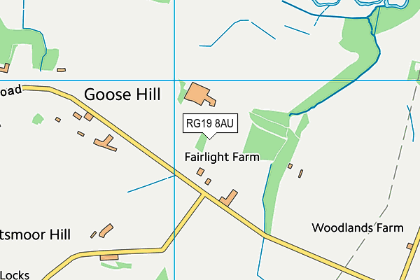 RG19 8AU map - OS VectorMap District (Ordnance Survey)
