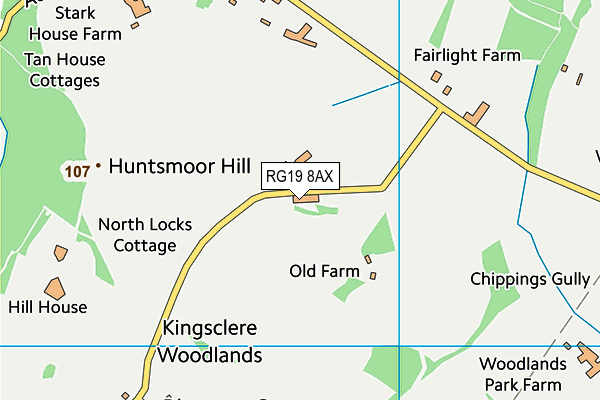 RG19 8AX map - OS VectorMap District (Ordnance Survey)