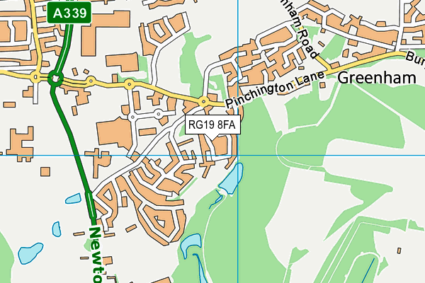 RG19 8FA map - OS VectorMap District (Ordnance Survey)