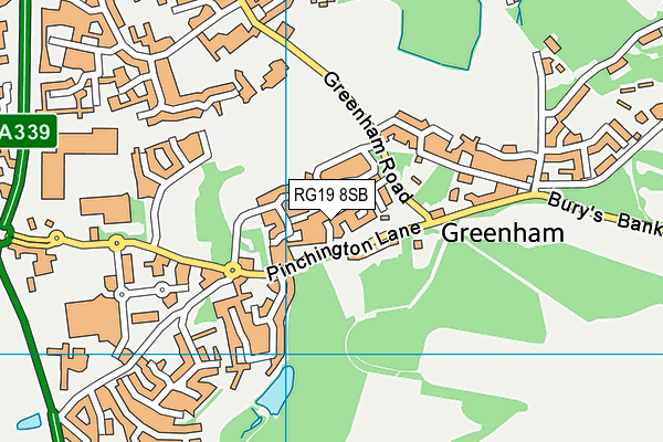RG19 8SB map - OS VectorMap District (Ordnance Survey)