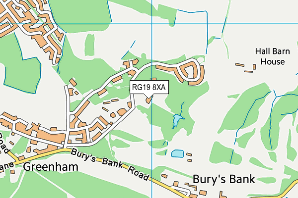 RG19 8XA map - OS VectorMap District (Ordnance Survey)