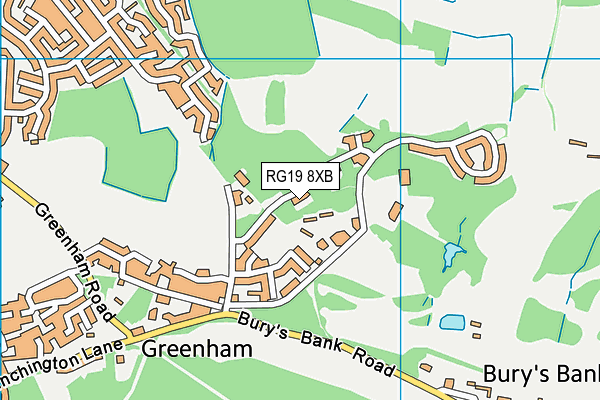 RG19 8XB map - OS VectorMap District (Ordnance Survey)