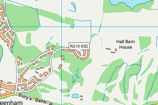 RG19 8XD map - OS VectorMap District (Ordnance Survey)