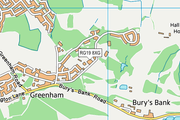 RG19 8XG map - OS VectorMap District (Ordnance Survey)