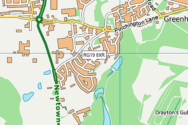 RG19 8XR map - OS VectorMap District (Ordnance Survey)