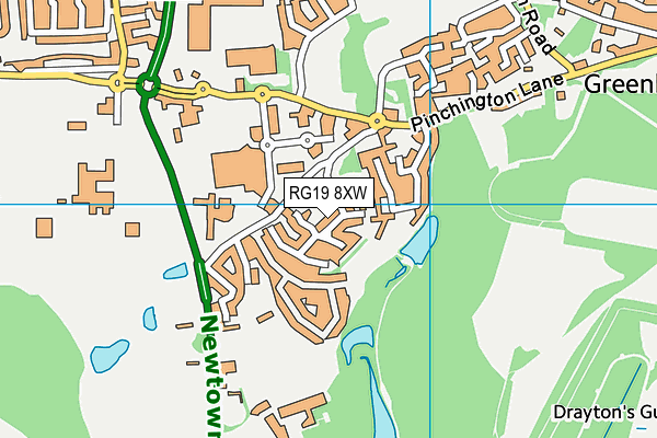 RG19 8XW map - OS VectorMap District (Ordnance Survey)
