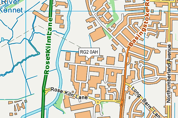 RG2 0AH map - OS VectorMap District (Ordnance Survey)