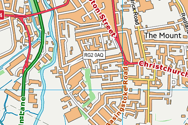 RG2 0AQ map - OS VectorMap District (Ordnance Survey)