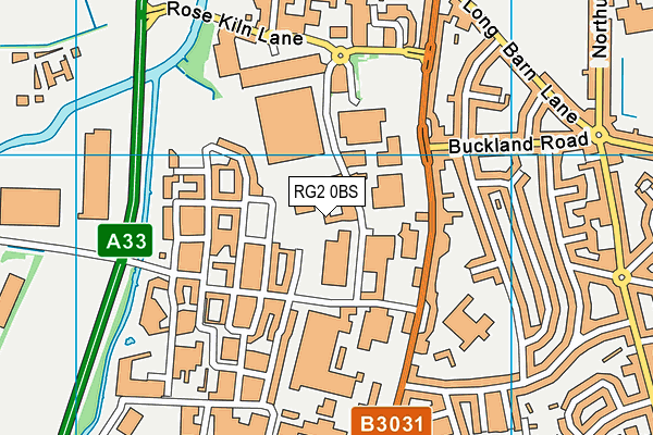RG2 0BS map - OS VectorMap District (Ordnance Survey)