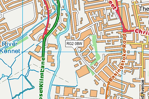 RG2 0BW map - OS VectorMap District (Ordnance Survey)