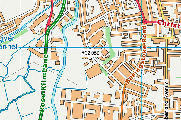 RG2 0BZ map - OS VectorMap District (Ordnance Survey)