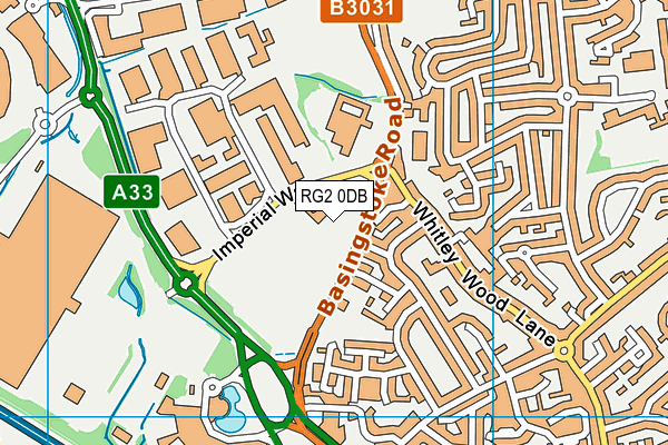 RG2 0DB map - OS VectorMap District (Ordnance Survey)