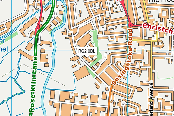 RG2 0DL map - OS VectorMap District (Ordnance Survey)