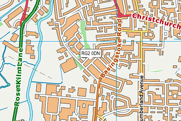 RG2 0DN map - OS VectorMap District (Ordnance Survey)