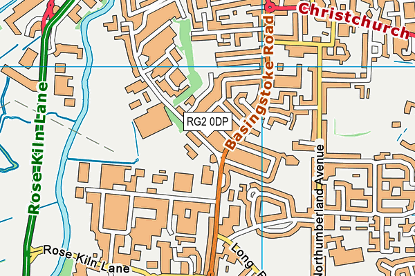 RG2 0DP map - OS VectorMap District (Ordnance Survey)