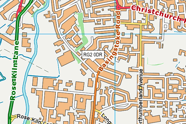 RG2 0DR map - OS VectorMap District (Ordnance Survey)