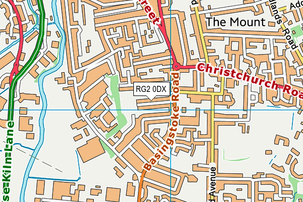 RG2 0DX map - OS VectorMap District (Ordnance Survey)
