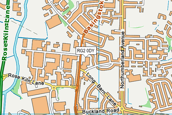 RG2 0DY map - OS VectorMap District (Ordnance Survey)