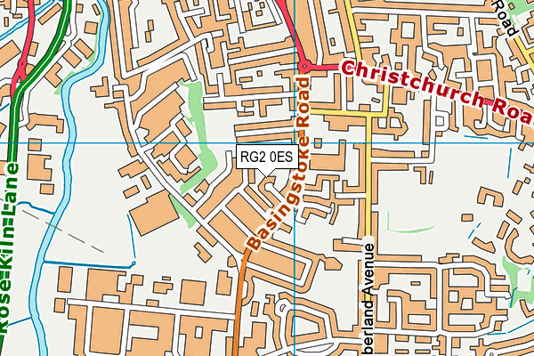 RG2 0ES map - OS VectorMap District (Ordnance Survey)