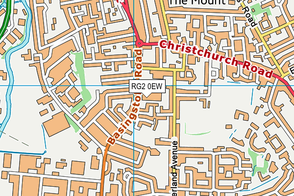 RG2 0EW map - OS VectorMap District (Ordnance Survey)