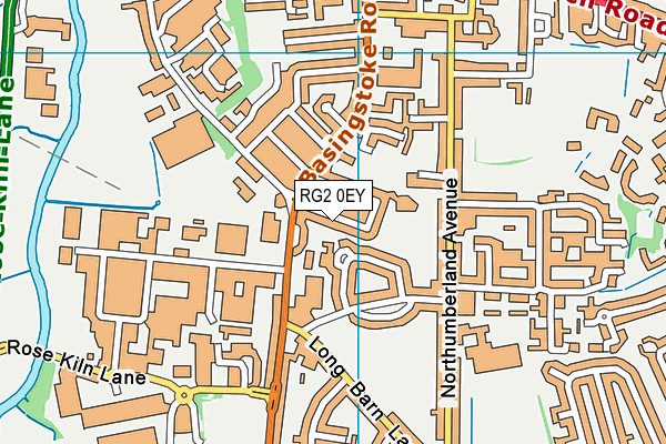 RG2 0EY map - OS VectorMap District (Ordnance Survey)