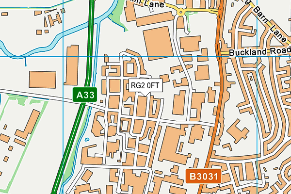 RG2 0FT map - OS VectorMap District (Ordnance Survey)