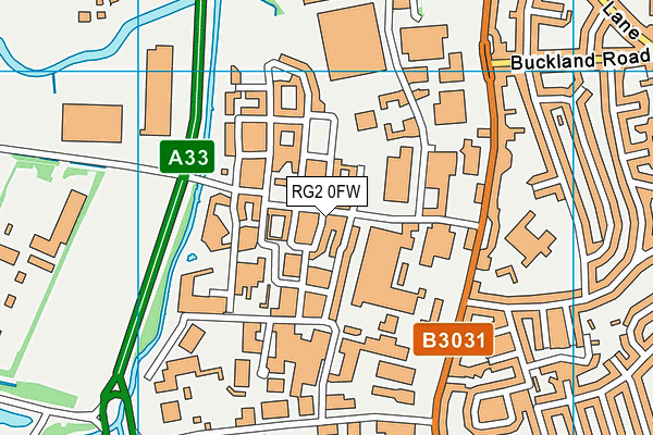 RG2 0FW map - OS VectorMap District (Ordnance Survey)