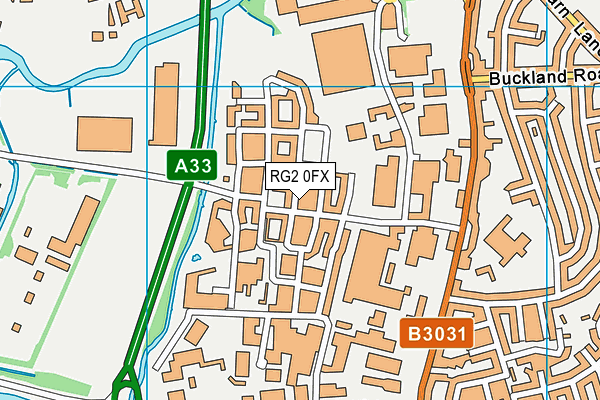 RG2 0FX map - OS VectorMap District (Ordnance Survey)