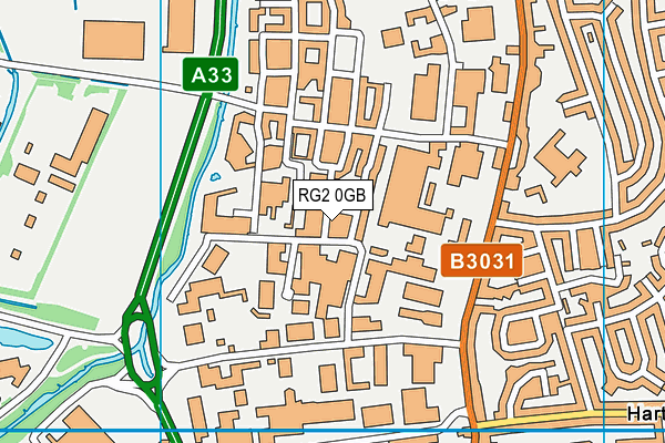 RG2 0GB map - OS VectorMap District (Ordnance Survey)