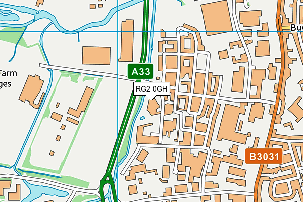 Livingwell Health Club (Reading) map (RG2 0GH) - OS VectorMap District (Ordnance Survey)