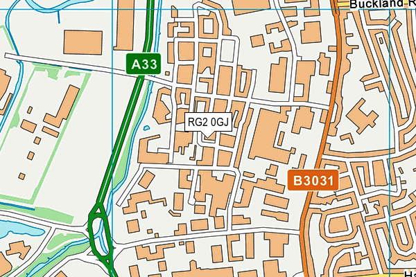 RG2 0GJ map - OS VectorMap District (Ordnance Survey)