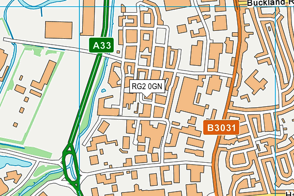 RG2 0GN map - OS VectorMap District (Ordnance Survey)