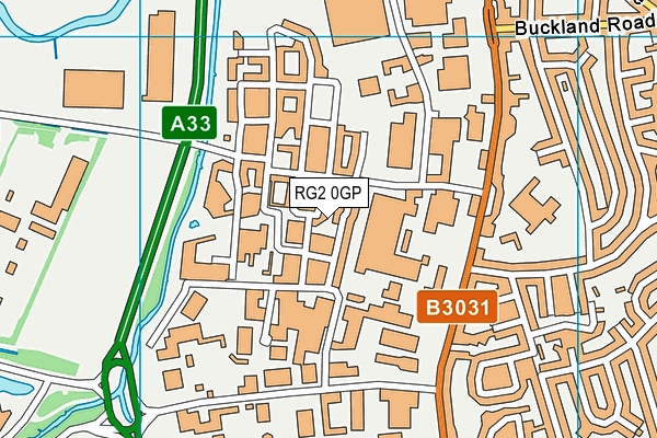 RG2 0GP map - OS VectorMap District (Ordnance Survey)