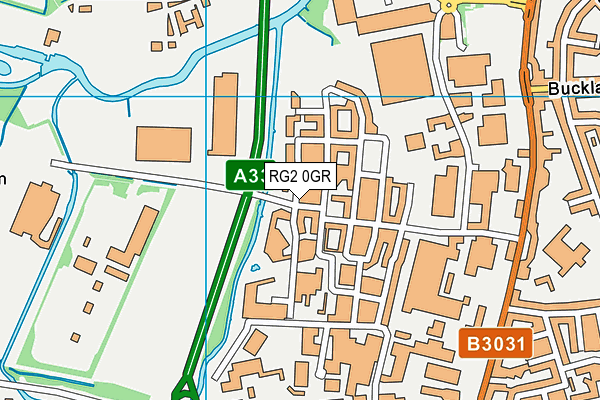 RG2 0GR map - OS VectorMap District (Ordnance Survey)