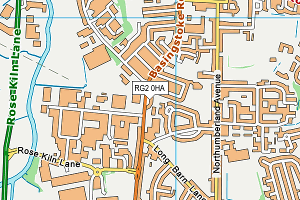 RG2 0HA map - OS VectorMap District (Ordnance Survey)