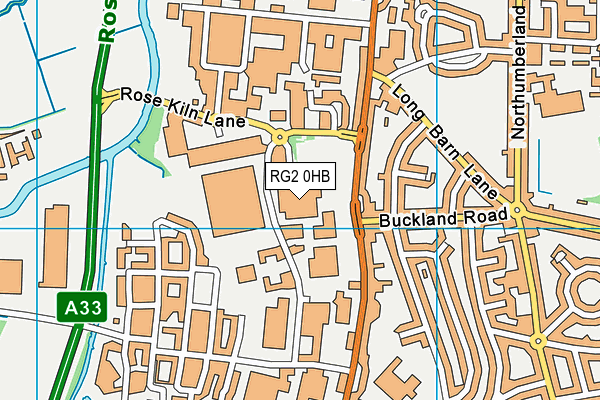 RG2 0HB map - OS VectorMap District (Ordnance Survey)