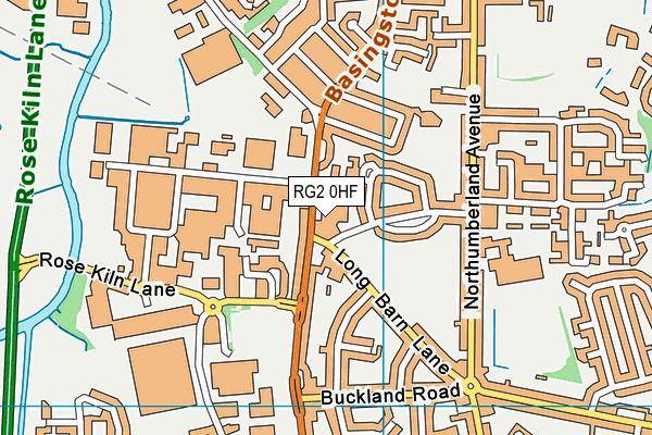 RG2 0HF map - OS VectorMap District (Ordnance Survey)